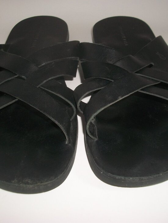 John Varvatos Merida NearNew Handmade Black Leather Slide Sandals`12M $398 main image 10